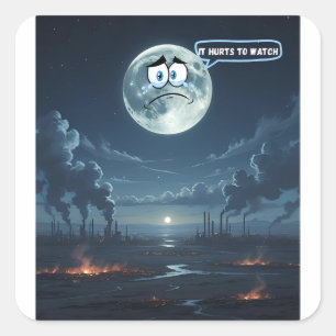 It Hurts To Watch – If The Moon Could Talk  Square Sticker