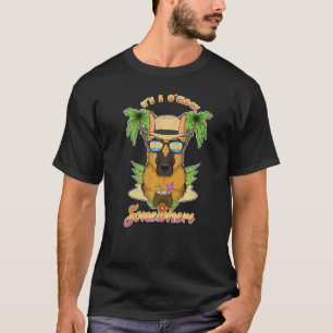It Is 5 O´Clock Somewhere Drinking German Shepherd T-Shirt