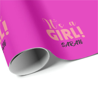 It is a girl Sarah Wrapping Paper