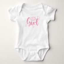 It is Baby Girl Cute Pacifier Fun Gender Reveal