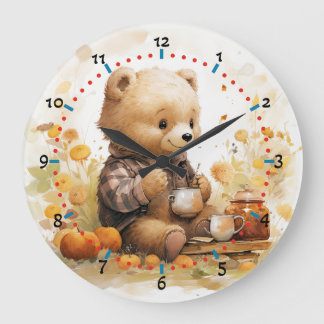 It is Bear o'clock Large Clock