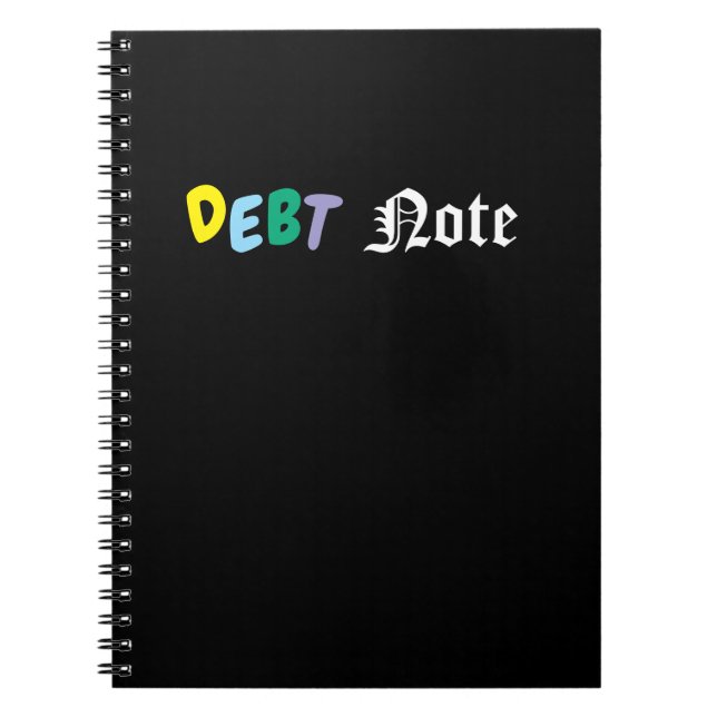 It is Debt Note. Not Death Note Notebook (Front)