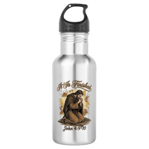 It Is Finished Bible Verse Vintage Christian Shirt 532 Ml Water Bottle