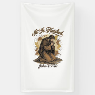 It Is Finished Bible Verse Vintage Christian Shirt Banner