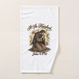 It Is Finished Bible Verse Vintage Christian Shirt Hand Towel