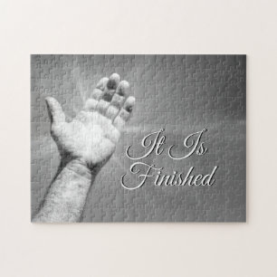 It Is Finished Grayscale Jigsaw Puzzle