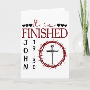 It Is Finished John 1930 Christian Card