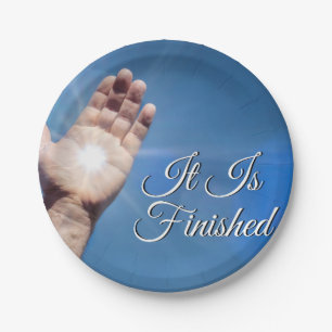It Is Finished Paper Plate