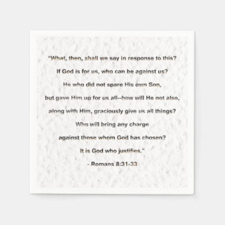 It Is God Who Justifies Christian Napkin