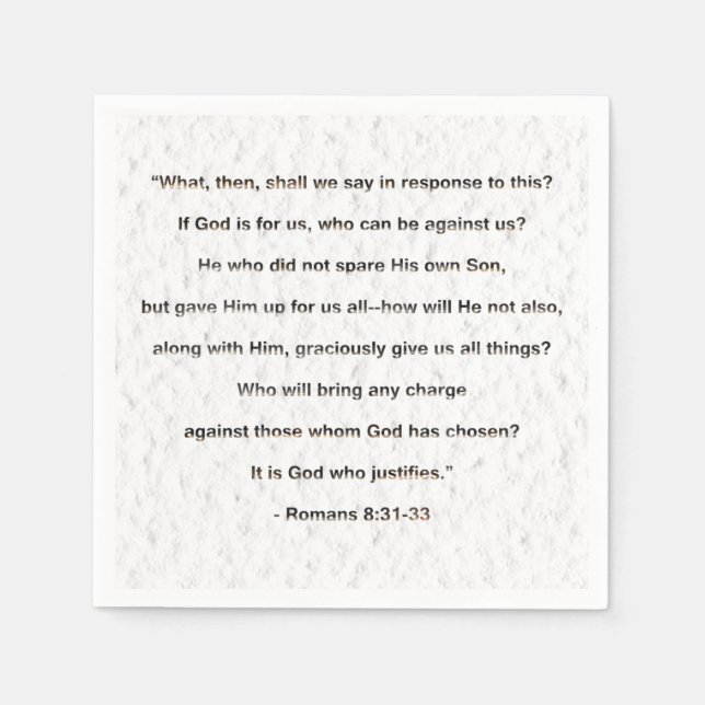 It Is God Who Justifies Christian Napkin (Front)