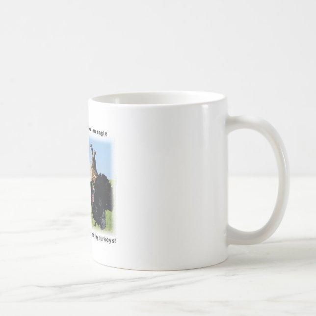 It is hard to soar like an eagle quotation coffee mug (Right)