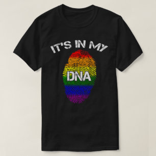 It Is My DNA Funny Fingerprint LGBT Rainbow T-Shirt