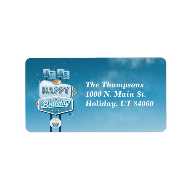It is My Happy Birthday Return Address Labels (Front)