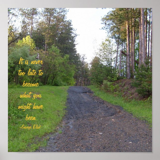 It is never too late to becomewhat you m... poster (Front)