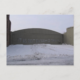 it is not enough 2 dream postcard