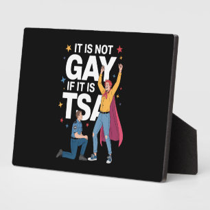It Is Not Gay If It Is TSA Funny Security Airline Plaque