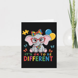 It Is Ok To Be Different Autism Card