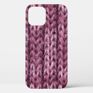 It is Purple knitting texture for pattern and back iPhone 12 Case