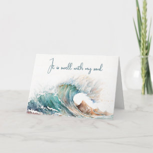 It Is Swell With My Soul Watercolor Wave Card