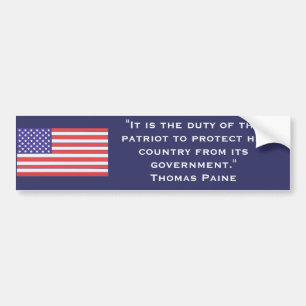 "It is the duty of the patriot... Bumper Sticker