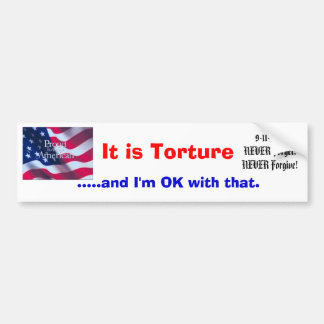 It is Torture Bumper Sticker