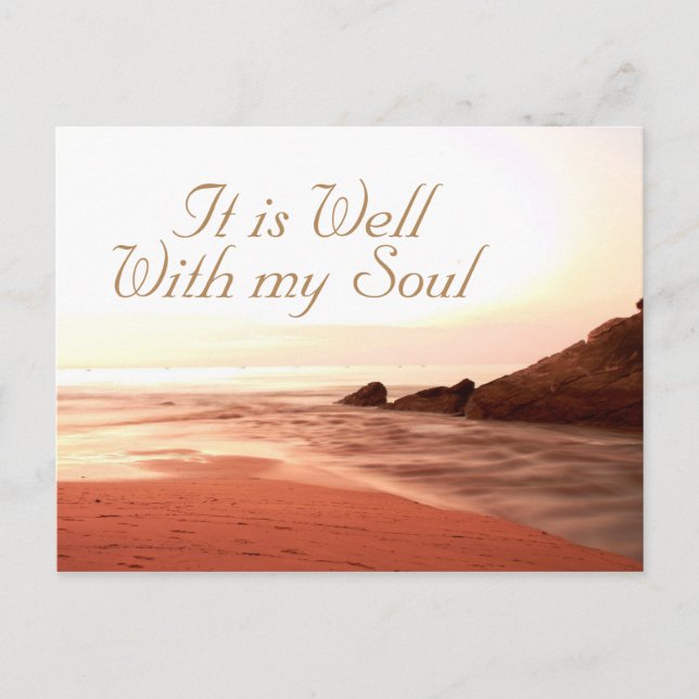 It is Well With My Soul, Beloved Hymn Postcard (Front)