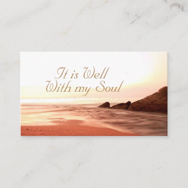It is Well With My Soul, Christian Hymn Business Card (Front)