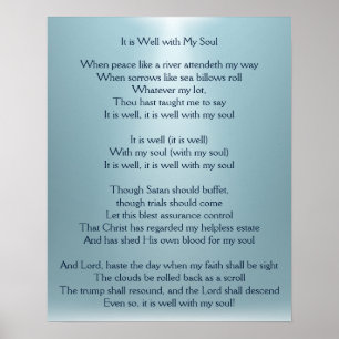 It is Well with My Soul Comforting Hymn Art Poster