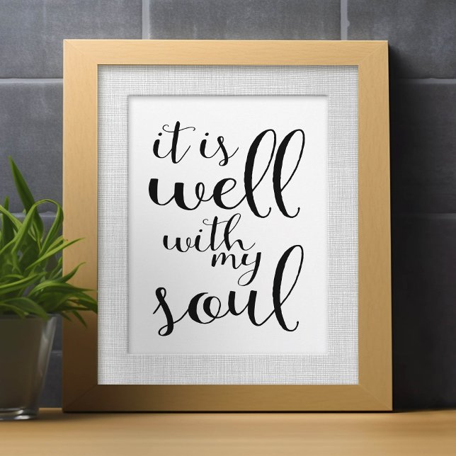 It is well with my soul custom letterhead (fits in 8.5 x 11 frame)