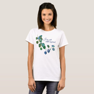 It Is Well With My Soul Eucalyptus Floral T-Shirt