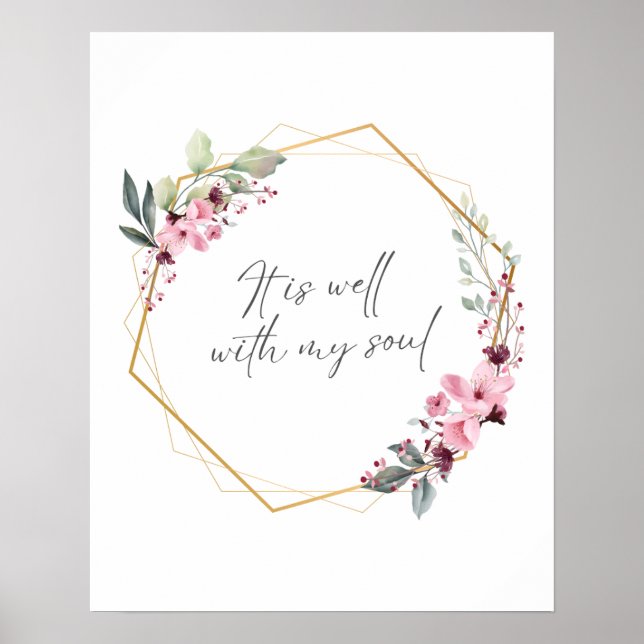 It Is Well With My Soul Hymn Quote Print (Front)
