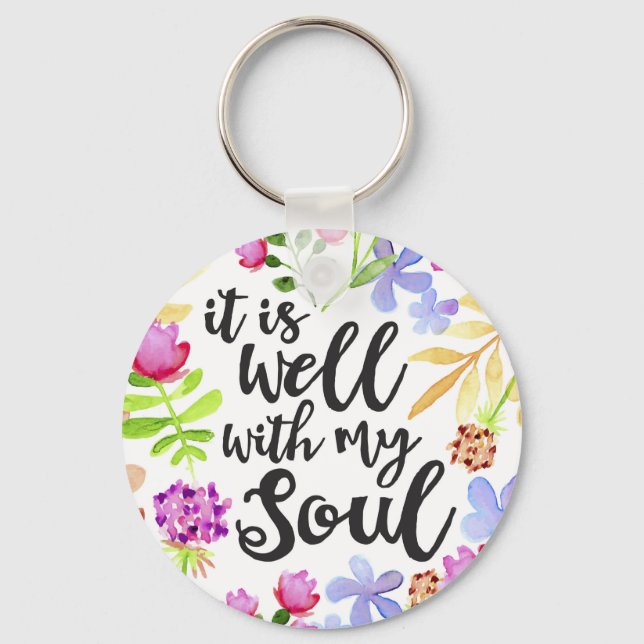 It Is well with my soul keychain (Front)