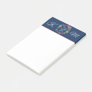 It is well with my soul monogram post-it notes