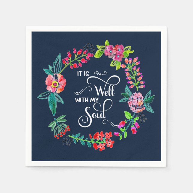 It is well with my soul  napkin (Front)