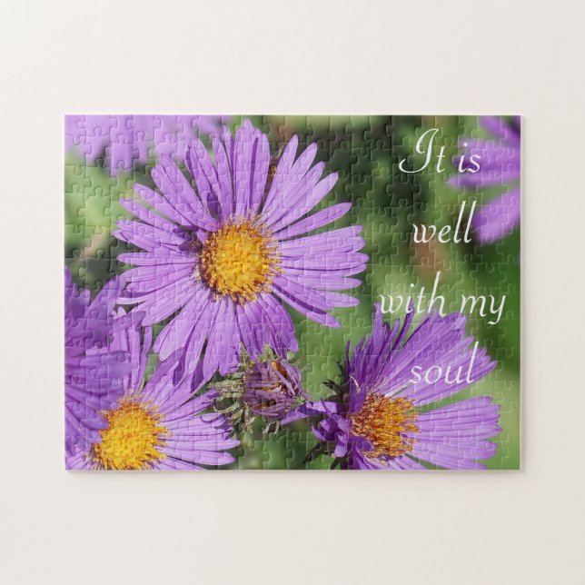 It Is Well With My Soul New England Aster Puzzle (Horizontal)