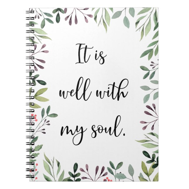 It is well with my soul notebook (Front)