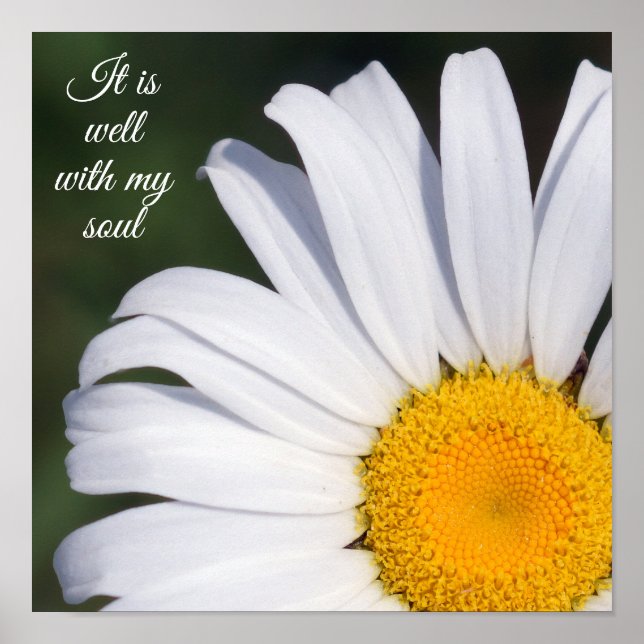 It is Well With My Soul Offset Daisy Poster (Front)