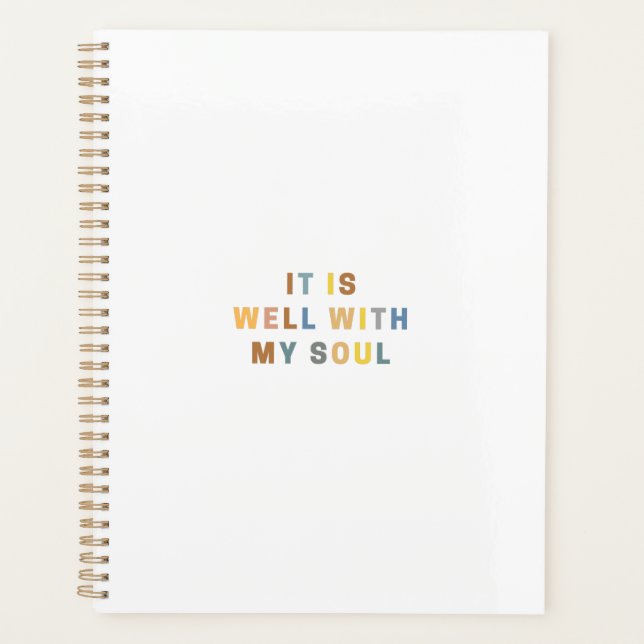 It is Well with My SouL | Religious decal | Bible Planner (Front)