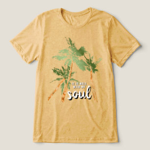 It Is Well With My Soul Tropical Palm Tree Faith Tri-Blend Shirt