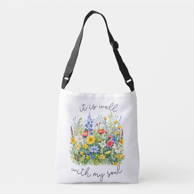 It is well with my soul wildflower christian crossbody bag (Back)