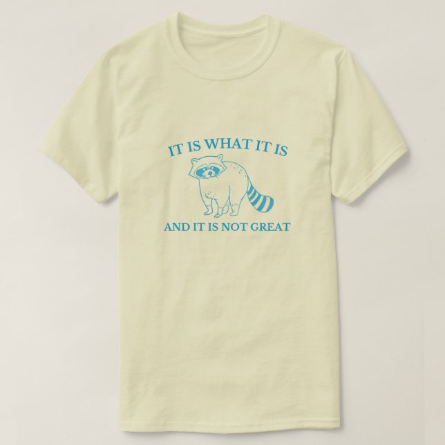 It Is What It Is And It Is Not Great Drawing T-Shirt (Design Front)