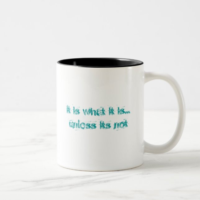 It is what it is... Two-Tone coffee mug (Right)