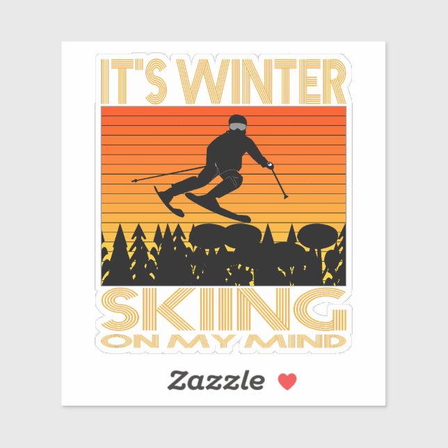 IT IS WINTER – SKIING ON MY MIND. (Sheet)
