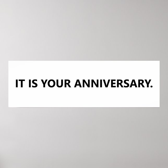 It is your anniversary Dwight Banner Poster (Front)