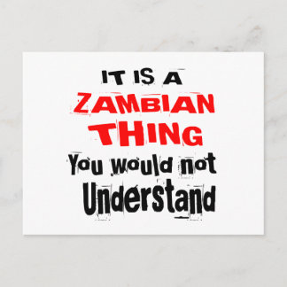 IT IS ZAMBIAN THING DESIGNS POSTCARD