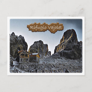 IT Italy - alpine hut Alimonta - Dolomiti - Postcard