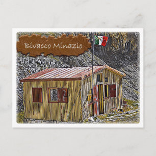 It Italy - alpine hut Bivacco Minazio - Dolomiti Postcard