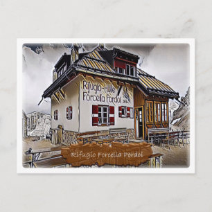 It - Italy - alpine hut Forcella Pordoi - Dolomiti Postcard