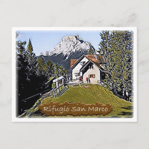 IT Italy - alpine hut San Marcoi - Postcard