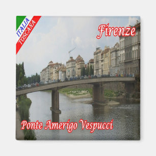 IT - Italy Florence Bridge Ponte Amerigo Vespucci Magnet